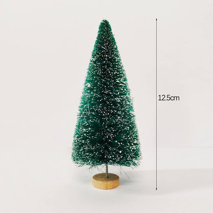 5/8-Piece Mini Artificial Christmas Trees – Small Sisal Cedar Pine Tabletop Decor