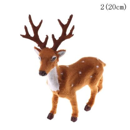 Plush Reindeer Christmas Decoration – Cute Standing Elk Figure (15/20/25 cm)