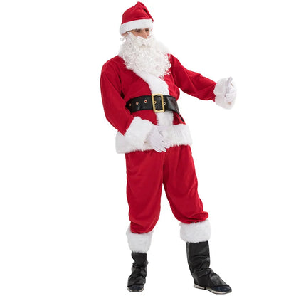 Deluxe Adult Santa Claus Costume – 7/8/9/11 Piece Full Santa Suit Set (Men)